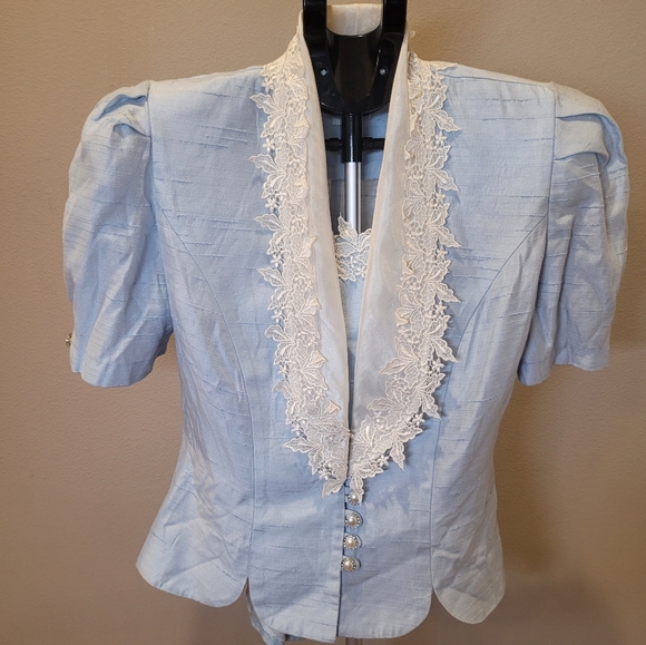 Vintage 80s Victorian Style Top - Picture 1 of 13